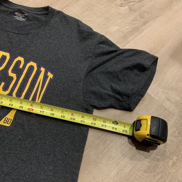 Champion Emerson College Lions T-Shirt Men's Large L Gray Collegiate NCAA Tee - Picture 4 of 6